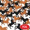 12 Pack Bulk Confetti Horses Decorations black/copper (1 Oz per Pack)